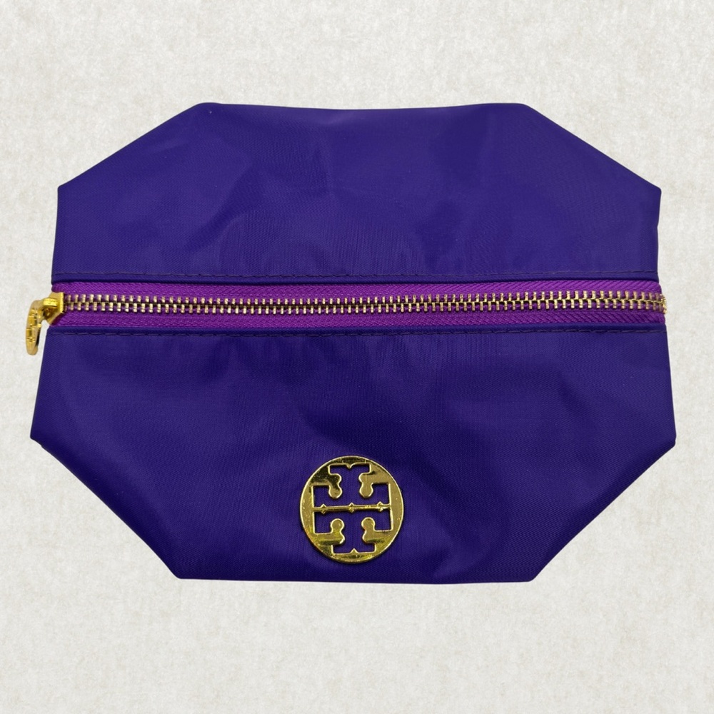 Tory Burch Cosmetics Bag – Purple Nylon, Brand New